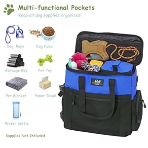 WOLT-Pet-Travel-Bag-Kit-for-Dog-Carrier-Travel-includes-2-Food-Containers-2-Collapsible-Bowls-1-Placemat-Airline-Approved-Organizer-for-Pet-Supplies-Essentials-Camping-Hiking-Weekend-Away - Cucciolini Doodles   WOLT-Pet-Travel-Bag-Kit-for-Dog-Carrier-Travel-includes-2-Food-Containers-2-Collapsible-Bowls-1-Placemat-Airline-Approved-Organizer-for-Pet-Supplies-Essentials-Camping-Hiking-Weekend-Away