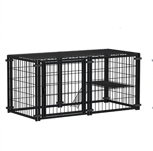  P[W ybgtFX ybgT[N KiƐϑw܂ 120 x 60 x 70 cm ʕtA2̃hA ? CAEgR  P[W hbOT[N Eh~ gȒP ^ ^ DIY Op (black)