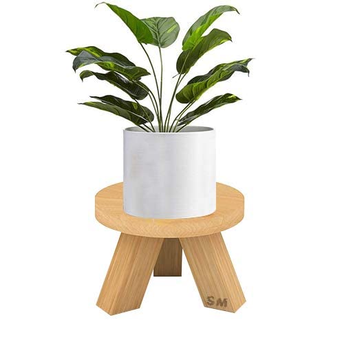 SAMPLUS MALL (LABEL) Made in India Pots Plant Pots of Indoor & Outdoor Plant (Set of 2, Round Stand, White)