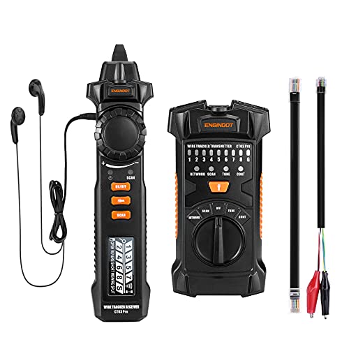 Cable Tester ENGiNDOT Wire Tracker Multifunction Cable Line Finder Wire Tracer for Ethernet LAN Network Cable Maintenance Collation, Telephone Line Test - CT03 Pro