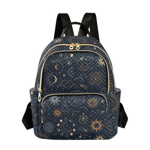 Image of Mini Backpack Magic Constellation Sun Moon Fashion Backpack Purse for Women,Handbag Shoulder Bag Casual Daypack, Ladies Gift for College Work (S)