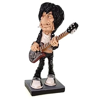 VOGLER Joh. Vogler GmbH Funny Life Rockstar Ron, du plus grand groupe de rock au monde, en pierre artificielle, peinte à la main, collection Warren Stratford – Image 2