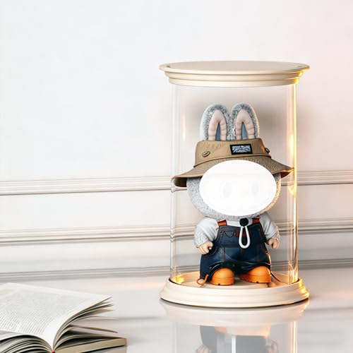 ぬいぐるみ収納ケース 固定 ディスプレイケース 積み重ね 【立ち姿・座り姿対応】 クリア 展示用 一個セット (1, 楕円形)