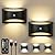 Brightown Magnetic Wall Sconces Set of Two, Rechargeable Battery Powered Wall Sconce with Remote Control, 3 Colors Wireless Up and Down Wall Mount Light for Hallway Bedroom Bedside Living Room (Black)