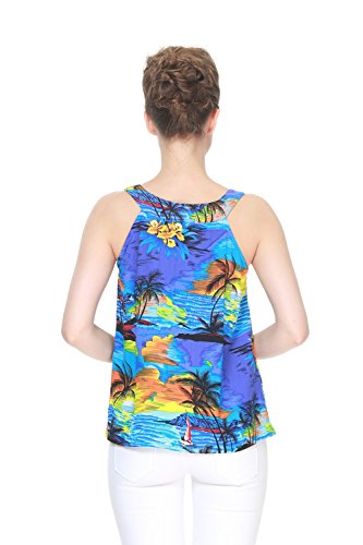 Image of Hawaii Hangover Family Matching Hawaiian Clothes, Sunset Blue | Family matching Hawaiian outfits, Sunset Blue, lightweight rayon, machine washable, tropical print, luaus, cruises