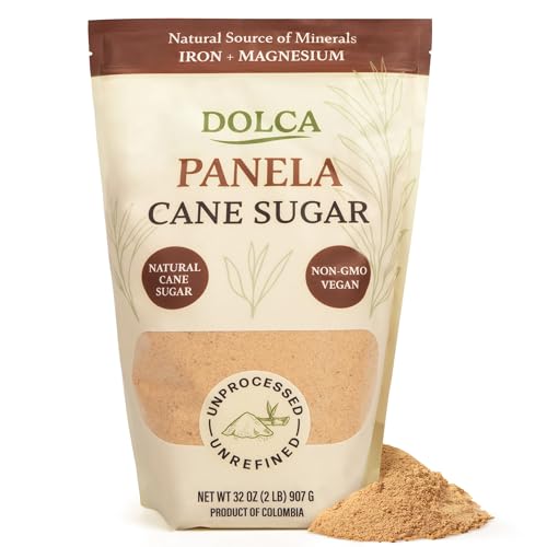 Dolca Panela – Unrefined Cane Sugar from Evaporated Cane Juice – Granulated Panela with Rich Caramel...