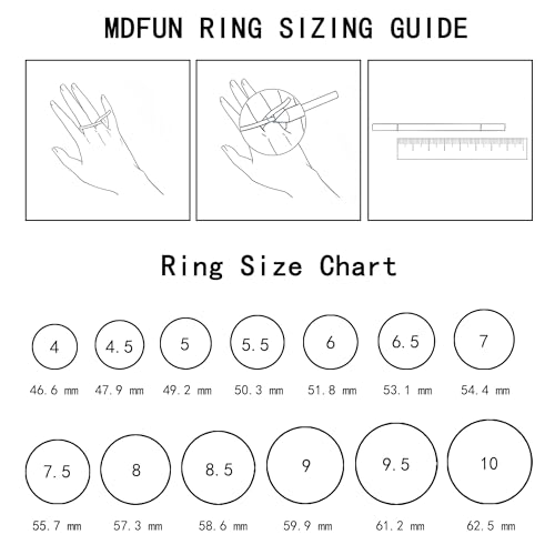 MDFUN 18K White Gold Plated Promise Eternity Rings for Women, 7 * 9mm Oval Cubic Zirconia Three-in-One Ring Wedding Band Engagement Size 5.5 by MDFUN - Used condition - Image 5