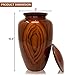 Smartchoice Cremation Urns for Human Ashes Adult - Handcrafted Funeral Memorial Ashes Urn Chestnut Brown Cremation Urn