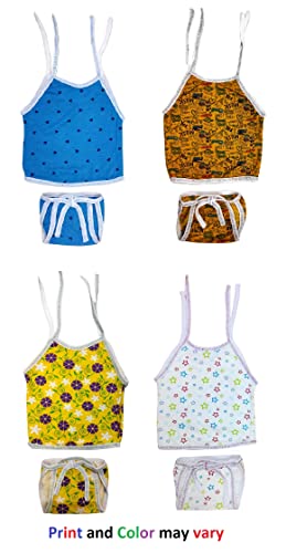 Image of TANGY Hosiery Newborn Baby Boy's and Baby Girls Jhabla Clothing Top Set(Pack of 4)