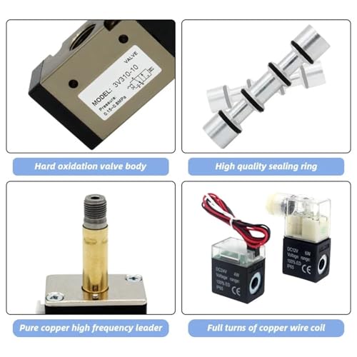 Électrovanne 3V310-10-NO pour centraliser 2 circuits d'air comprimé 12V 220V