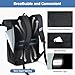 Lekeinchi Rolltop Rucksack Wasserdicht für Damen & Herren, Großer Laptop Rucksack mit Computerfach für 17 Zoll Laptop, Elegant Reiserucksack Daypack für Reisen, Radfahren, Uni Schule-Schwarz Groß(XL)