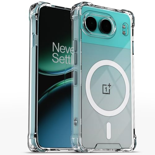 Image of Pikkme Back Cover for OnePlus Nord 4 5G Mag-Safe Shockproof PC + TPU Protective Case Magnetic Support Bumper Case (Transparent Mag-Safe)