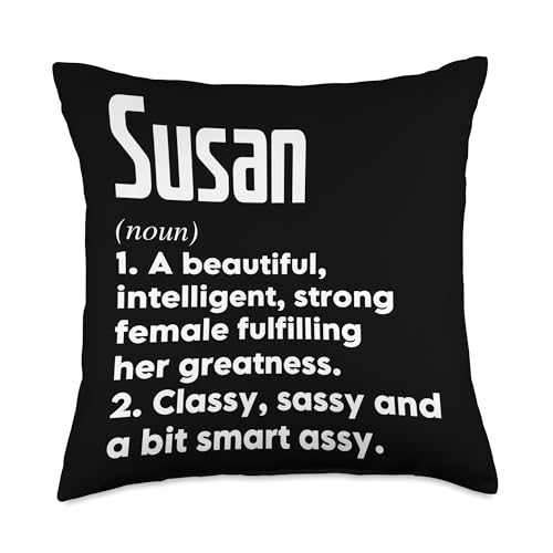 Susan Definition Funny Meaning Personalized Name Throw Pillow
