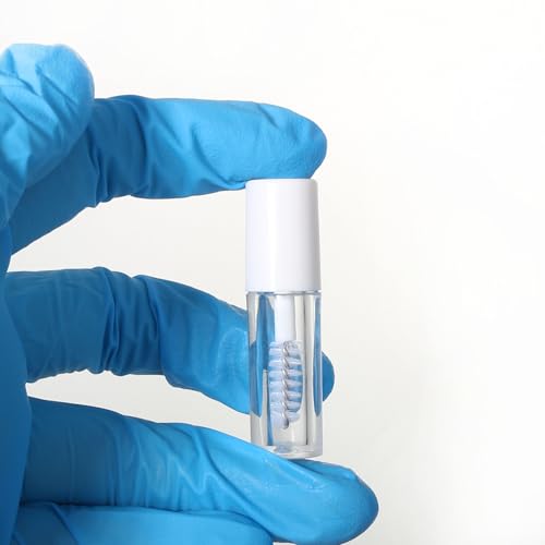 COSIDEA 52pcs 0.8ml White Empty mini mascara tubes with wand for castor oil 1ml eyelash serum tube packing sample size containers3