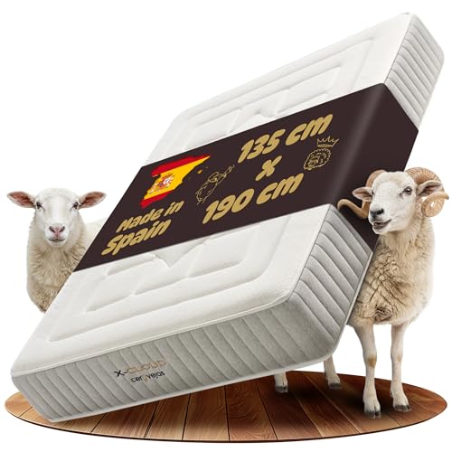 Cerovejas® Colchón Viscoelástico Xcloud 135 x 190 - Altura 30 cm | Alta Densidad - Núcleo HR 28kg - Firmeza Media Alta para Aliviar la Presión y Dolores | Oeko-Tex | Fabricado en España