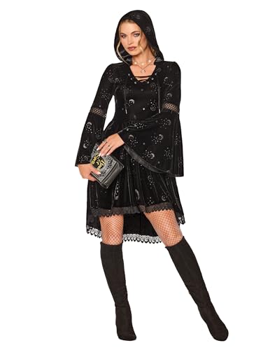 Spirit Halloween Celestial Coven Hooded Velvet Dress - XL