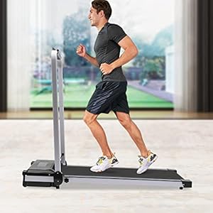 Elektrische loopband voor thuis, opvouwbare wandelpad, 0,8 – 10 km/u, 2 HP Under Desk, bureau, Treadmill, led-display en afstandsbediening voor thuis en op kantoor, zwart