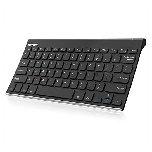 Bluetooth Keyboard, Arteck Stainless Steel Universal Portable Wireless Bluetooth Keyboard for iOS iPad Air, Pro, iPad Mini, Android, MacOS, Windows Tablets PC Smartphone Built in Rechargeable Battery