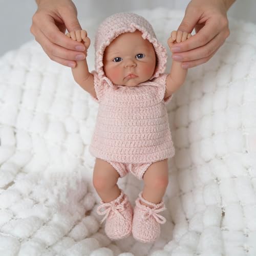 Muñeca Reborn Bebé Silicone 12" Cuerpo Completo miniatura 2