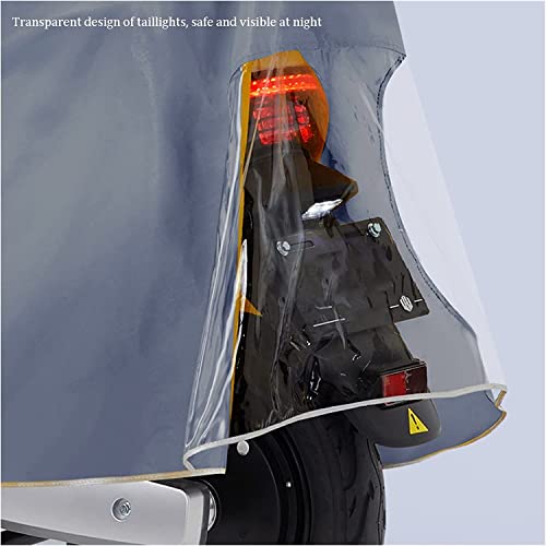 Hooded wheelchair rain cover,Bicycle poncho, Hooded Rain Poncho, Waterproof Cycling Raincoat, Windproof Unisex Rain Cape, for Bike, Ebike, Motorcycle, Mobility Scooter Rain Poncho Cover (Color : Gray,3