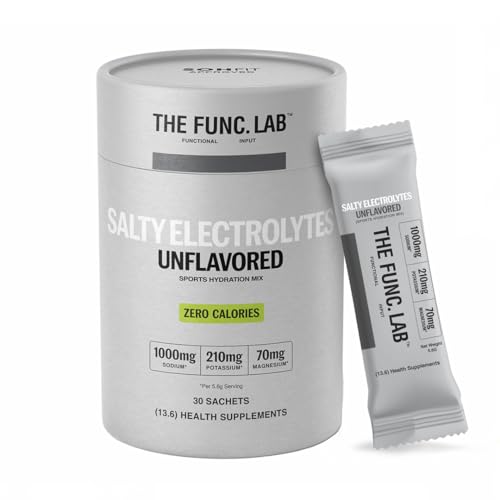 Image of The Func. Lab Daily Electrolytes - Unflavoured | 30 Sachets | Instant Hydration Powder with Sodium, Potassium, Magnesium | Sugar-Free, No Preservatives | Instant Energy, Performance & Recovery Drink