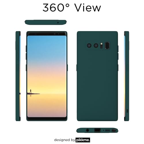 Image of Outlouders Back Cover for Samsung Galaxy Note 8 | Camera Protection | Durable Soft Matte Silicone Bumper Case (Green)