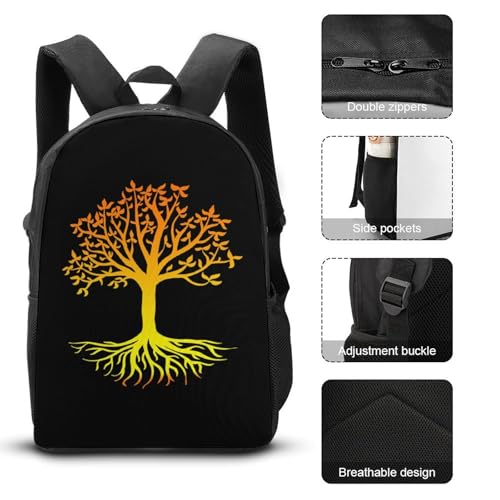 Life Tree Classic Backpack Lunch Bag Pencil Case 3 Piece Set Travel Daypack3