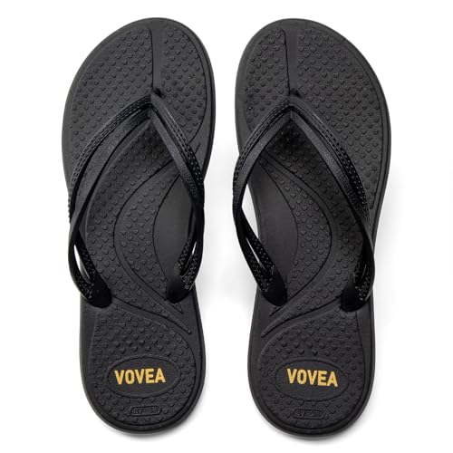 Image of VOVEA Flip Flops For Women Non-Slip Bathroom Shower Shoes Cushion foam Indoor and Outdoor Sandals