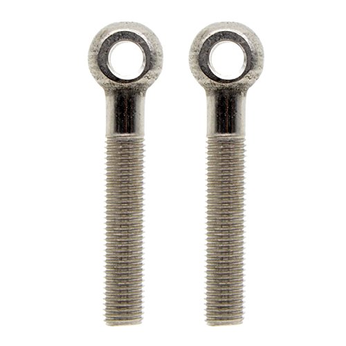 Image of M16 x 100mm Eye Bolts 304 Stainless Steel Machinery Shoulder Lifting Screws Silver Tone, 2Pcs
