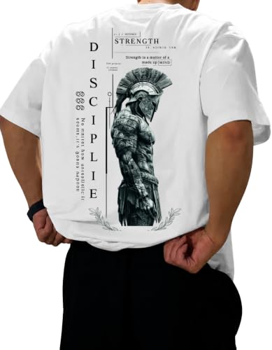 Image of Men's Printed Oversized T-Shirt | Baggy Fit Drop Shoulder Half Sleeve Round Neck | Premium Cotton Blend Graphic Printed Casual Streetwear T-Shirt for Men