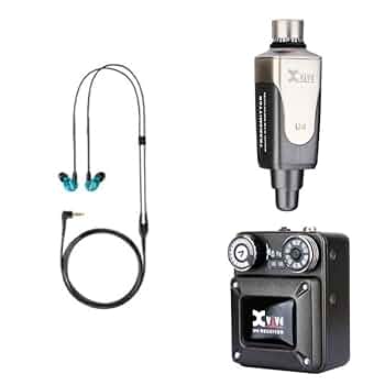 SHURE SE215 イヤホン & Xvive U4 ワイヤレスシステム ワイヤレス イヤモニ XVIVE XV-U4 U4 インイヤーモニター