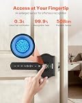 Ensemble de serrure de porte à empreinte digitale VEVOR, serrure de porte électronique biométrique sans clé avec poignée, verrouillage automatique, code à usage unique, mot de passe anti-regard, installation facile, pour maison, appartement, noir mat