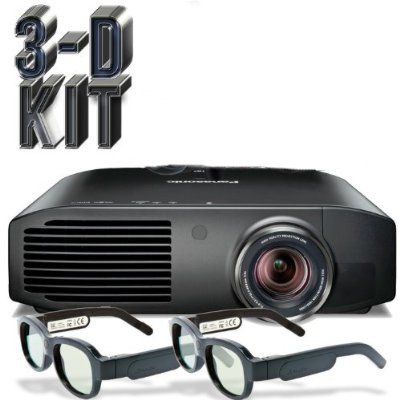 Panasonic PT-AE8000U Full HD 3D Home Theater Projector + 2 Pairs of Xpand 3D ...