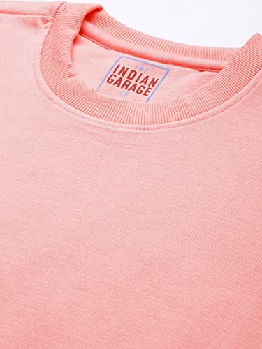 Image of The Indian Garage Co Men Regular Fit Solid Crew Neck Overhead Sweatshirt