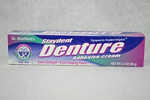 Staydent Denture Adhesive Cream 2.4oz Tube, Staydent Denture Adh Crm 2.-Ns, (1 EACH, 1 EACH)