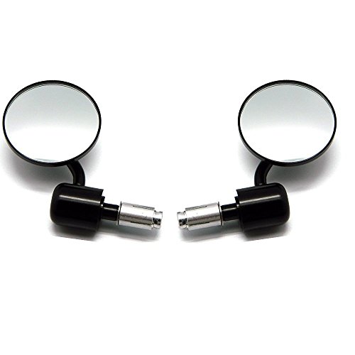 OKSTNO Motorcycle CNC Handle Bar End Mirrors 3"Round 7/8" for Yamaha Suzuki