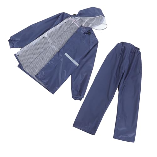 Beaupretty Traje para Motocicleta y Ciclismo Capucha Chaqueta y Pantalones Resistentes Al Viento Lluvia para Hombres y Mujeres