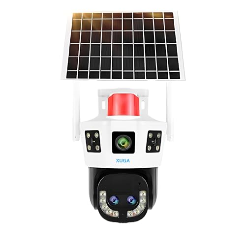 Image of XUGA Cybernautt X7O 8MP AI Powered 2 Lens 3 Views 4G Sim Linkage Solar CCTV Camera | 2 Way Talk | Colour Night Vision | Alarm | 10X Zoom | Weatherproof | PTZ |Upto 256GB | Use Air-tel 4G Sim