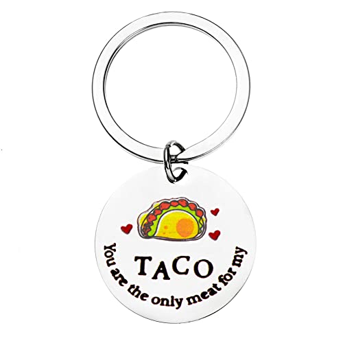 Kefley Modern Silver Taco Keychain for Men - You Are