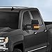 MOSTPLUS Power Heated Towing Mirrors Compatible with 2003 2004 2005 2006 Chevy Silverado Suburban Tahoe GMC Serria Yukon w/Turn light, Clearance Lamp (Set of 2)-Black