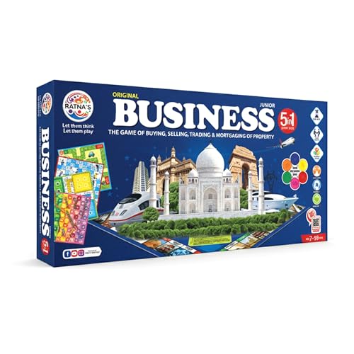 Ratna's 5 in 1 Board Game Set, 2-4 Players 1 Count - Image 2