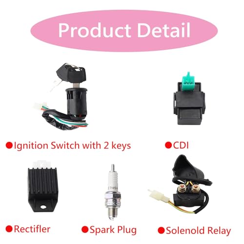 Image of PRO BAT 110cc ATV Full Electrics Wiring Harness Assembly Kit w /Stator | for 50cc 70cc 90cc 110cc 125cc Chinese ATV Quad Bike 4 Wheeler Baja SunL Taotao JCL Buyang Coolster w / CDI Coil Magneto