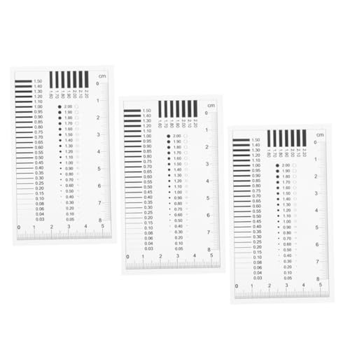 Veemoon 3pcs Efficient Measurement Ruler High Precision Film Ruler for Concrete Crack Surface Defect Inspection