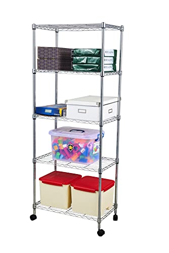 Estante em aço cromada 5 prateleiras 60 x 35 x 155 cm - DURATEC