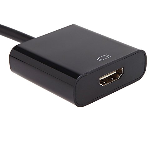 Image of Display Port DP Male to HDMI Female Adapter Cable for Equipped 4K Ultra HD Monitors, Displays and HDTV's - Black