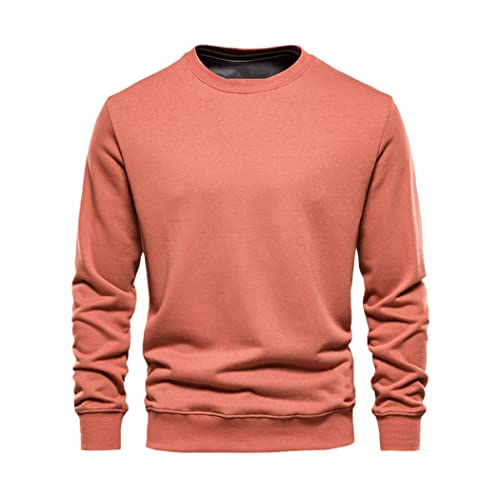 Sweat à capuche homme rouge uni décontracté manches longues M