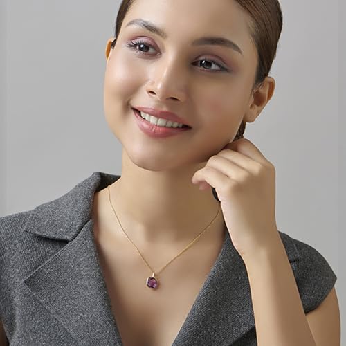 Image of TRUESILVER ACPL 925 Sterling Silver Pendant Necklace for Women | Elegant Charm Necklace | Contemporary Statement Jewelry | Birthday Anniversary Gift