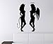 Produktbild Wandtattoo Teufel Engel Frau Wandaufkleber Sticker Aufkleber Wandsticker 1A147, Farbe:Schwarz glanz;Hohe:70cm