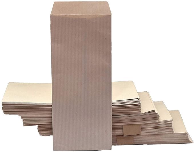 Brown Envelopes Pack of 100 (4 x 10) inches | Unique design Texture Hand made Brown envelopes for office use-image-8