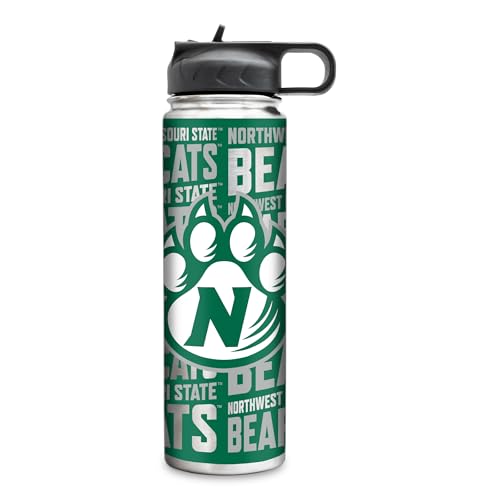 Rico Industries NCAA Northwest Missouri State Bearcats Standard 22oz Stainless Steel Tumbler with Lid - Great For Coffee, Tea, Water or Cocktails